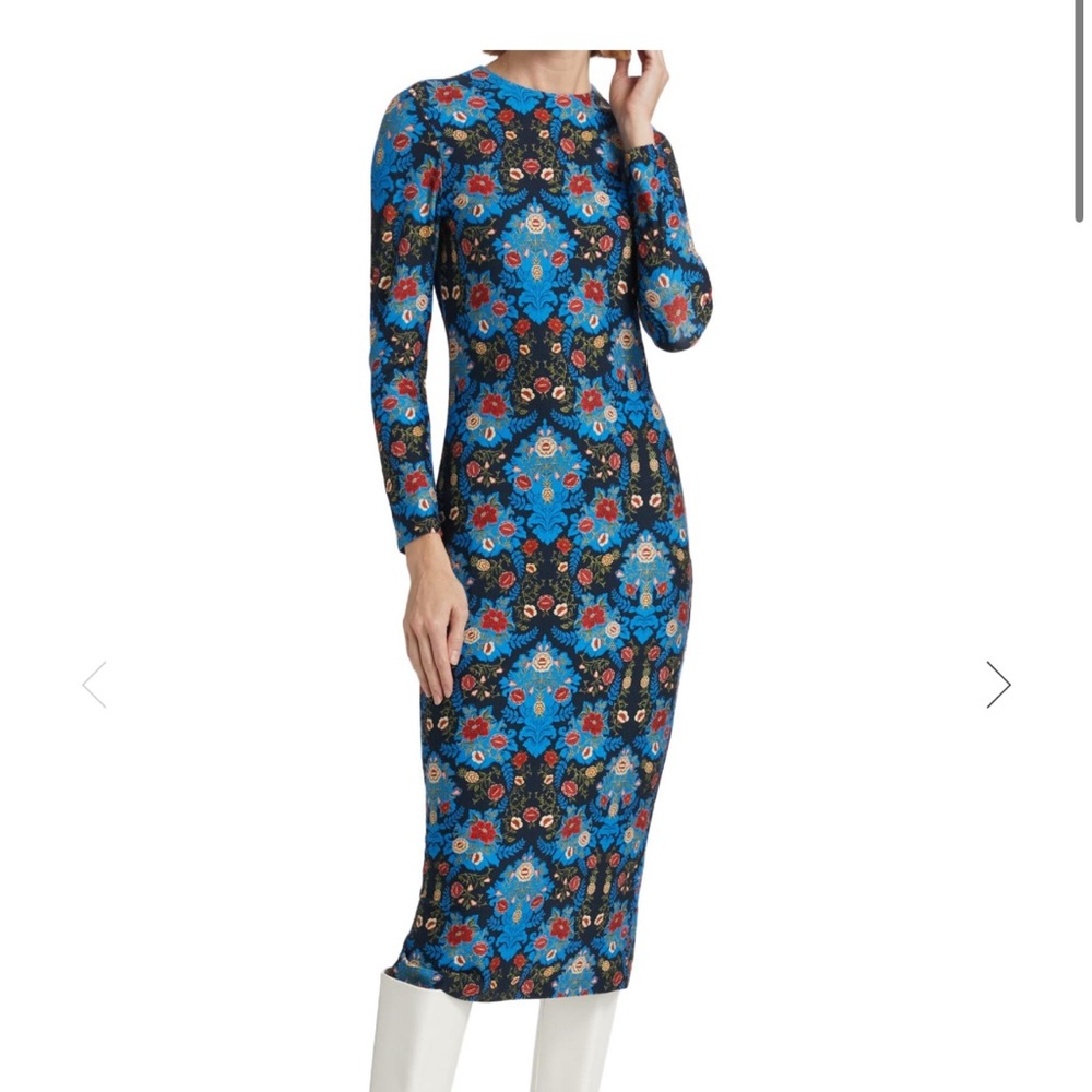 Floral Long Sleeve Midi Dress New with tags Farm Rio